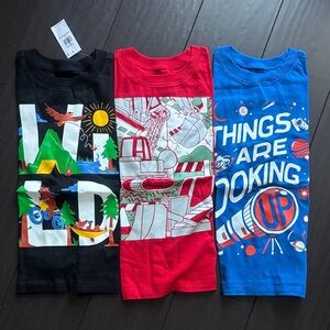 Old Navy Kids Long Sleeve Tees - Black, Red, Blue